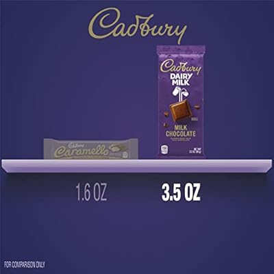 Cadbury Dairy Milk Milk Chocolate Candy Bar, 3.5 Oz