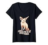 Photo Gallery donna fennec fox spirit animal fennec foxes proprietario amante maglietta con collo a v Photo Gallery donna fennec fox spirit animal fennec foxes proprietario amante maglietta con collo a v