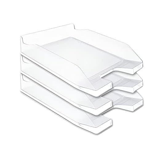 Officepaper Bandeja sobremesa plástico 3 unds. (Transparente)