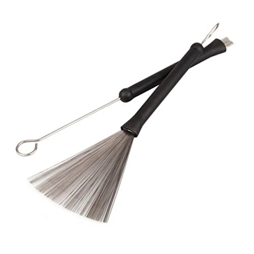ERINGOGO 2pcs Retractable Loop End Metal Steel Wire Strands Drum Sticks 320mm Full Length Durable for Drum Cleaning