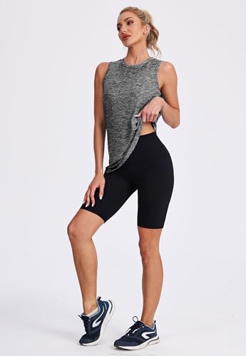 Image of Womens Workout Tank Tops Lightweight Sleeveless Shirts for Women Loose Fit Tops for Athletic Running Tennis Yoga