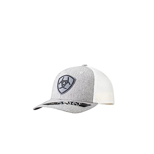 ARIAT Youth Semi Curved Bill Cap with Logo Patch, Grey