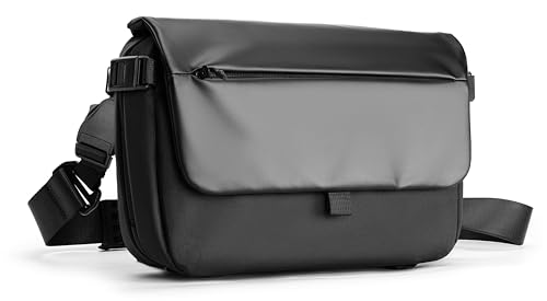 reeyee A6 Crossbody Sling Bag for Men - 840D Cordura Water Repellent Messenger Bag with 11 inch Tablet Sleeve, 360° Rotatable Buckle & Bottom Tripod Straps, Tactical Shoulder Bag for Travel & Tech
