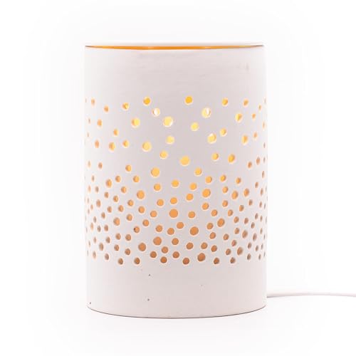 Candle-Brothers Elektrische Duftlampe Dots | Aromalampe Keramik Weiß |...