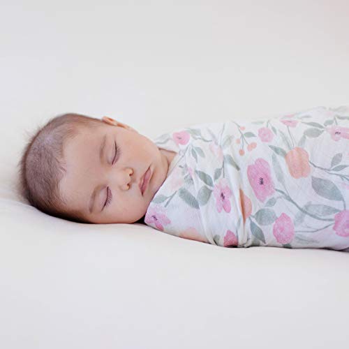 Image of aden + anais Swaddle Blanket, Boutique Muslin Blankets for Girls & Boys, Baby Receiving Swaddles, Ideal Newborn & Infant Swaddling Set, Perfect Shower Gifts, Single, Mon Fleur