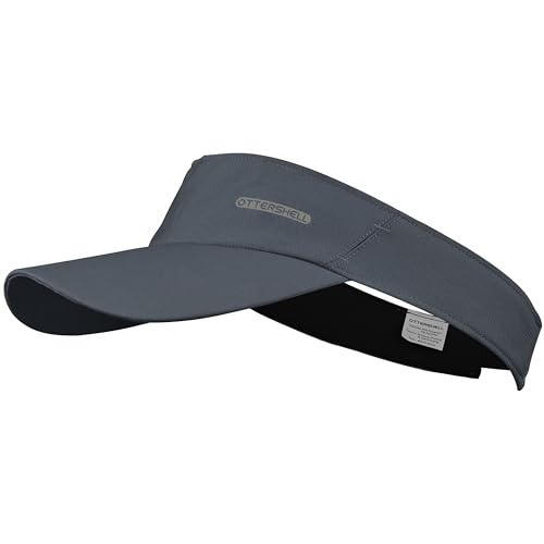 OTTERSHELL Sonnenblende Cap mit Sonnenbrillenhalter Atmungsaktiv Feuchtigkeitstransport Verstellbar für Sport und Alltag (DE/NL/SE/PL Alpha Einheitsgröße M-G17- Dunkelgrau)