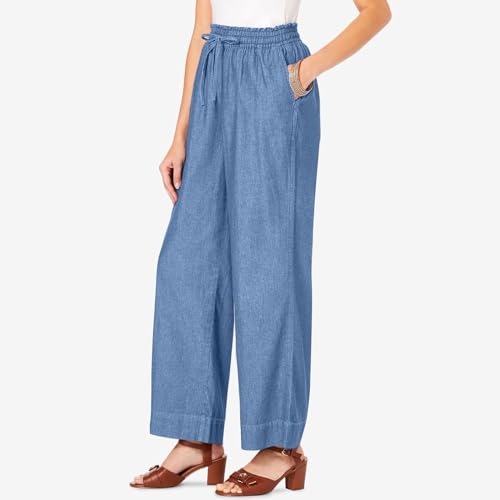 Wide Leg Jeans for Women High Waisted Flare Cropped Denim Pants High Waisted Straight Leg Stretchy Baggy Trousers3