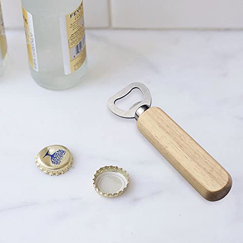 wocpvm 6 Stks Gepersonaliseerde Houten Handvat Flesopener Houten Handvat Bierflesopener Bartenders Bar Flesopener voor Vaderdag Creatief DIY Gift - Image 7