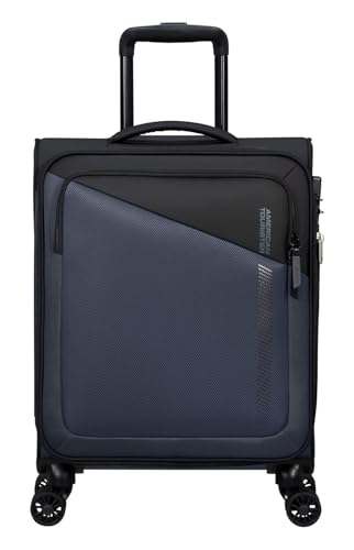 American Tourister Daring Dash - Spinner S, Echarlable Hand Luggage, 55 cm, 39/46 L, Negro/Gris...