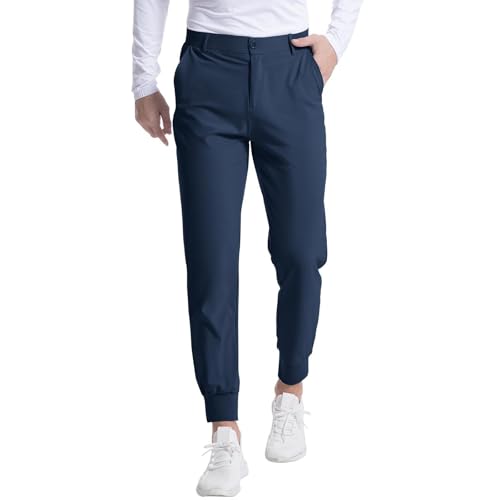 Golf Joggers for Men Lightweight Stretch Slim Fit Dress Pants Business Casual Work Pants with Pockets