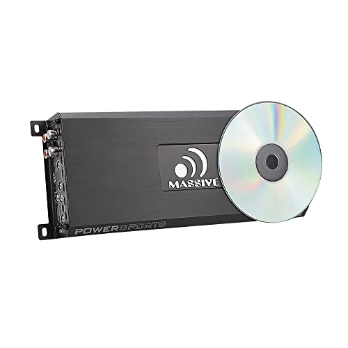 Massive Audio TX48 200W x4 Bluetooth Marine Amplifier | 4-Channel Waterproof Amp, Full-Range Class D Power for Boats, UTV, ATV &amp; Outdoor Audio Systems