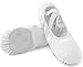 Fille Chausson de Danse Chaussures de Ballerine Classique Femme Ballet Pantoufle Demi Pointe pour Gymnastique Pilates Yoga Blanc 38