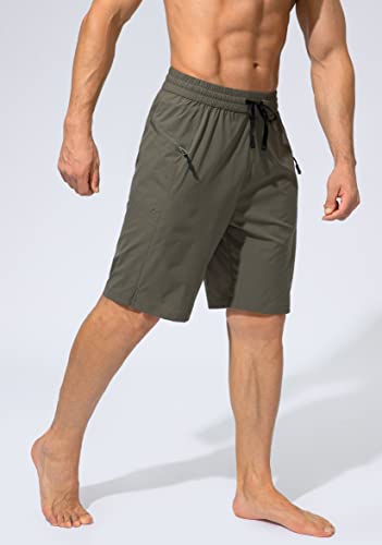 Image of Men's Swim Trunks Quick Dry Board Shorts with Zipper Pockets Beach Shorts Bathing Suits for Men - No Mesh Liner