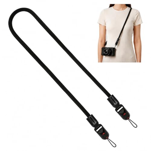 JXRSKJ Sangle Appareil Photo Réglable 100 CM, Courroie Appareil Photo à Dégagement Rapide, Bandouliere Appareil Confortable, Camera Strap Polyvalente,...
