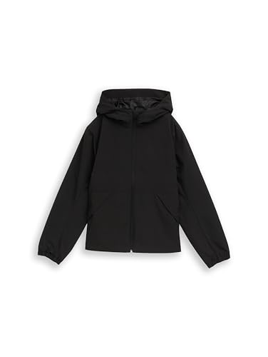 TOM TAILOR 1051926 Jacket Garçon avec fermeture zippée et poches pratiques noir