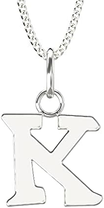 Aeon Jewellery Alphabet Initial Necklace | 925 Sterling Silver | Adjustable 16 - 18 Inch Silver Necklace | Polishing Cloth Included | Gifts for Birthdays & Special Occasions for Women