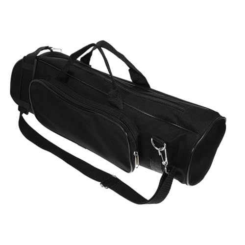 LIGIGWASH トランペットケース 黒 オックスフォード ポータブル キャリングバッグ 衝撃保護 耐摩耗性 耐落下設計 楽器収納 トランペットギグケース