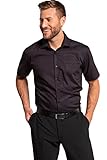 hasta 8XL JP 1880 Hemd Bügelfrei Uni 1/2 Arm Camisa, Negro, XXXXL para Hombre