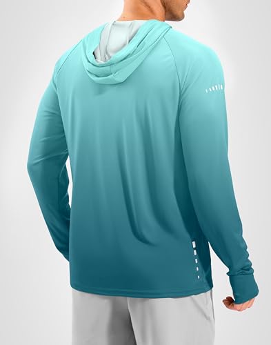 Image of Men's Sun Protection Hoodie Shirts Long Sleeve UPF 50+ Swim Shirts for Men Rash Guard Fishing Shirt Quick Dry
