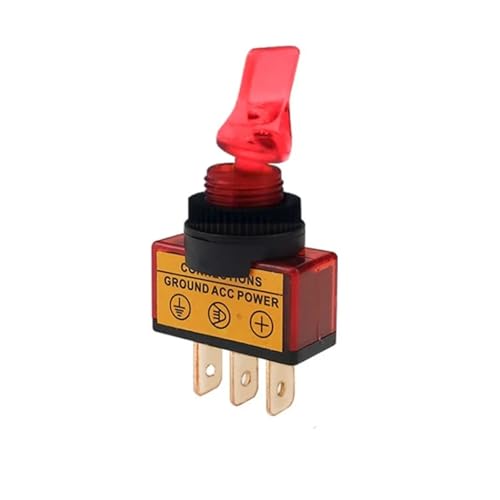Interrupteur à bascule ASW-14D pour voiture 12V 20A avec trou de fixation 12mm