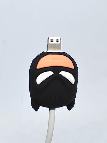 Image of J'TTON Case Cover for 18W /20W iPhone Adapter & USB-C Cable | Cute 3D Cartoon Character (Black B Man)