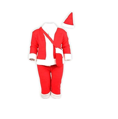 Image of Santa Claus Costume for Kids | Santa Claus Dress for Kids | Christmas Day Costume| Santa Clause Christmas Costume for kid Boys, Girls on Christmas Day, New Year and