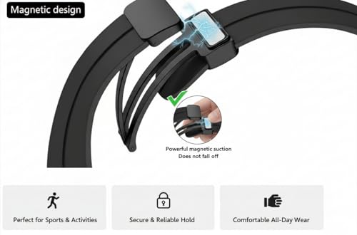Image of Oculus Men's 3D Car Wheel Rotating Watch, Luxury Sport Quartz with Hollow Hub Dial, Magnetic Silicone Strap, Automotive-Inspired Design, Black Magnetic Straps