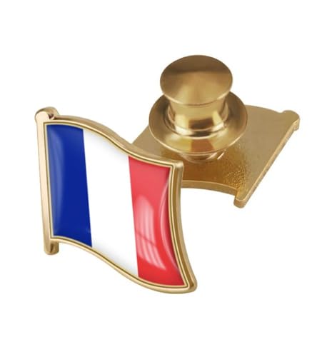 Image of vmcoatdu Country Flag Backs Locking Pin Keepers Locking Clasp Pin Badge International Travel Brooch Metal Alloy Souvenir Pin 0.75x0.7 Inch Small Pin