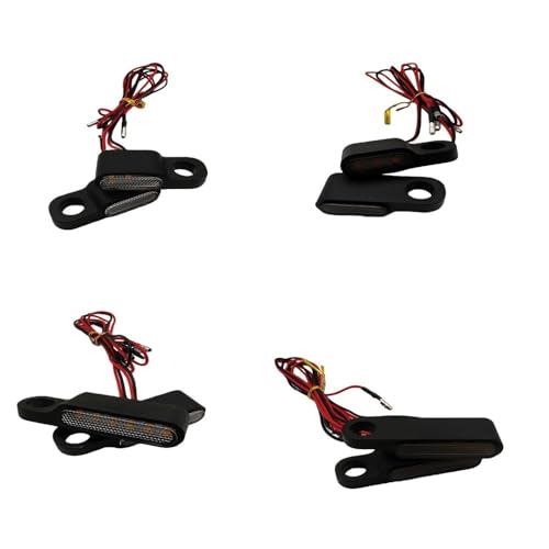 Clignotants pour moto 12V orange avec feux guidon arrière de scooter - Lot de 2