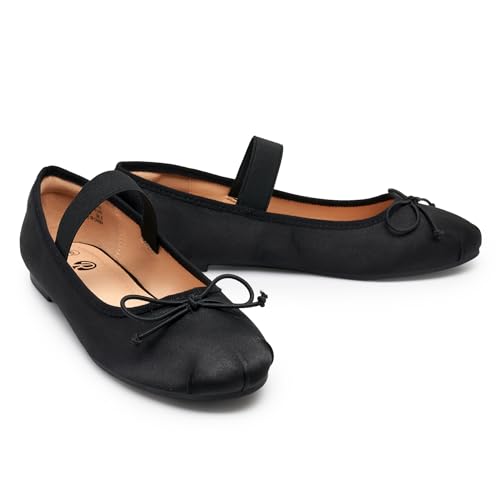 Rekayla Women's Flats,Ballet Shoes for Women,Comfortable Dressy Shoes,Round Toe Work Shoes,Foldable Mary Jane Shoes2