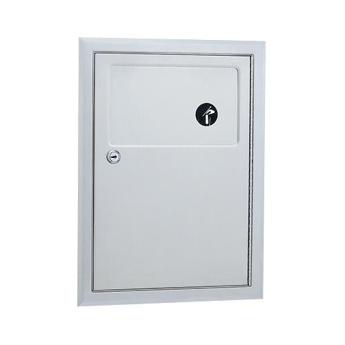 ClassicSeries Recessed Sanitary Napkin Disposal Unit by Bobrick – Stainless Steel, Silver, Model B-353