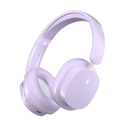Ear Cushion SY-T2 Bluetooth Over Ear Headphone, Wireless Spatial Sound Effective Foldable Gaming Headset with TF Card Play Mode, 3.5mm Audio Cable and Charging Cable- Nebula Violet