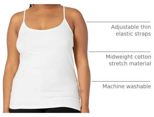 Image of Amazon Essentials Women's Slim-Fit Camisole for Layering and Everyday Wear, Pack of 4