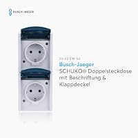 Busch-Jaeger 20-02 EW-53 SCHUKO® Steckdose 2-fach (Thermoplast) Grau ocean® (IP 44) 2CKA002084A0701 – Ansicht 2