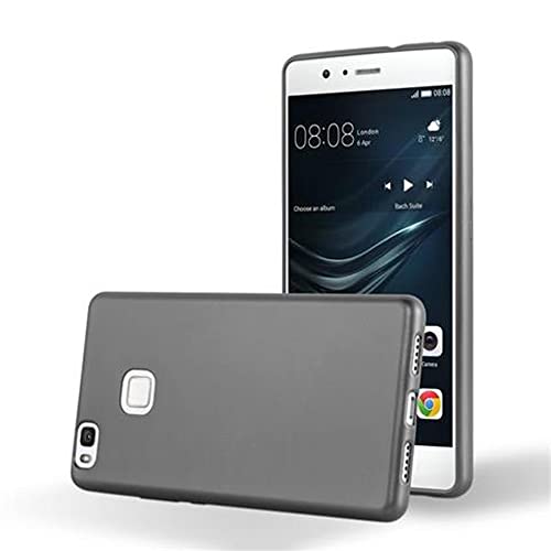 Cadorabo Custodia per Huawei P9 LITE in GRIGIO METALLICO - Morbida Cover Protettiva Sottile di Silicone TPU con Bordo Protezione - Ultra Slim Case Antiurto Gel Back Bumper Guscio