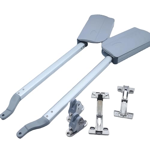 DBR Aluminium Kitchen Cabinet Double Door Bi-Fold Lift-Up Fitting System, Grey