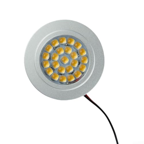 Besshepplo Foco LED Blanco cálido de 12 V Activado por Tacto para caravanas, autocaravanas y Uso náutico con Montaje de Clip de Resorte y Ajuste Delgado (6 Unidades)