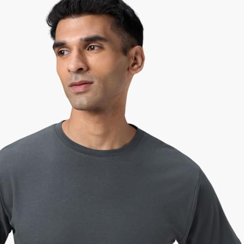 Image of Wellbi Bamboo Men's Tshirt - Ultra-Soft, Breathable & Sustainable | Premium Cotton Blend for Supreme Comfort | Stylish & Eco-Friendly T-Shirt for Men | Tshirt Men Cotton