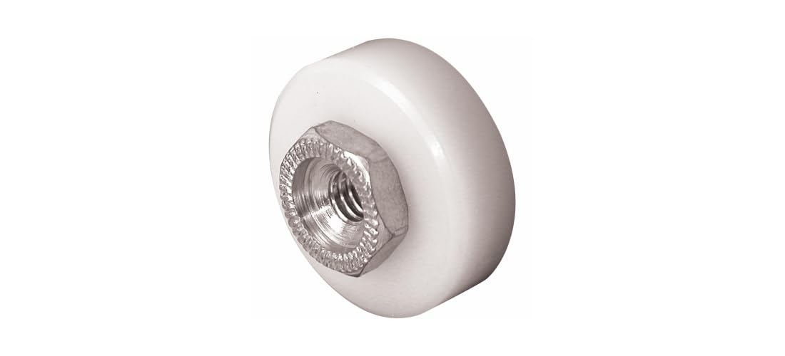 Prime-Line B 629 Sliding Screen Door High Density Polyethylene Ball Bearing Roller and Threaded Hex Hub (2 Pack)