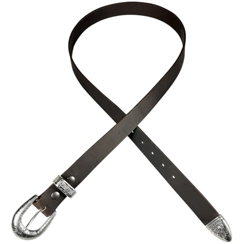 Zelikovitz 1.25" South Western Style Brown Buffalo Leather Belt - Handmade in Canada (50" (for 48" Waist))2