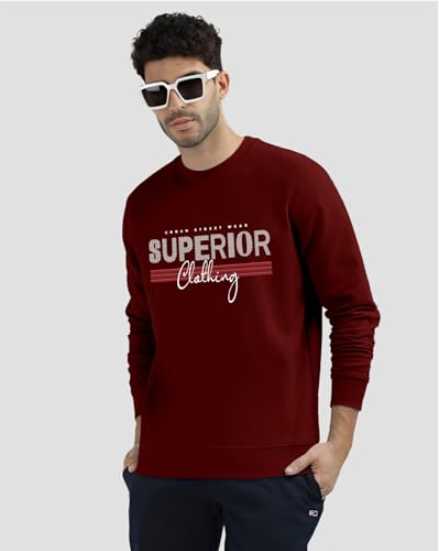 Image of AUSK- Men's Fleece Oversized Printed Sweatshirt