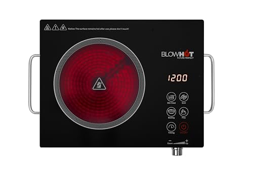 Image of BLOWHOT BL-400 2200-Watt Feather Touch Infrared Induction Cook Top (1 Year on Coil, PCB, Fan) - (Black)