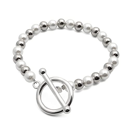 [silver KYASYA]Y p[ }e j nhCh ANZT[ zCg Pearl Mantel Bracelet ^ {[ r[Y AM[Ή Xg[g n[hn Vv (F6mmASF20cm)