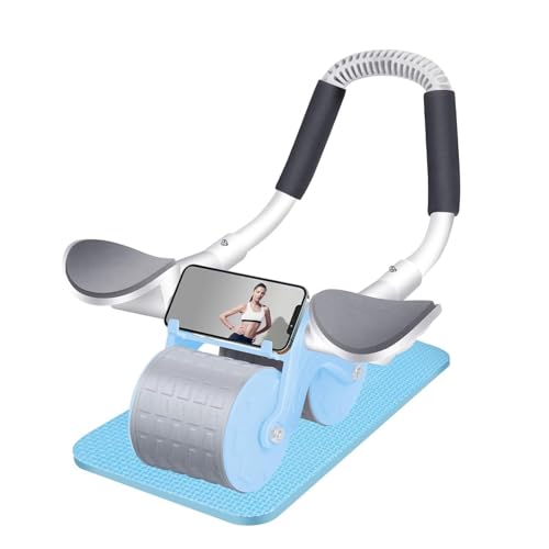 Homavit Rullo per addominal, Ruota addominali a rimbalzo automatico,per core trainer, Ruota addominale,per fitness a casa per uomini e donne (Blu Cielo)