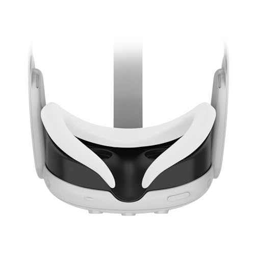 �yAGENIUS�zVR�w�b�h�Z�b�g�J�o�[�EMeta Quest 3�p�p �t�F�C�X�J�o�[ �V���R�� �A�C�}�X�N �t�F�C�X�}�X�N ���^ �N�G�X�g3 VR�EMR�w�b�h�Z�b�g �A�N�Z�T���[(�z���C�g)