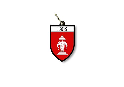 Porte cles clefs cle Drapeau Collection Ville Blason Laos Ancien