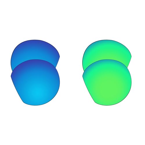 Image of EZReplace Lenses Replacement for Oakley HSTN OO9464-52 Sunglass (Polarized Lenses) - Fits Oakley HSTN Frame (Ice Blue+Spring Green)