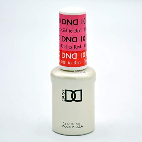 DND Daisy Soak Off Gel Mood Change - Pink Girl to Red 10