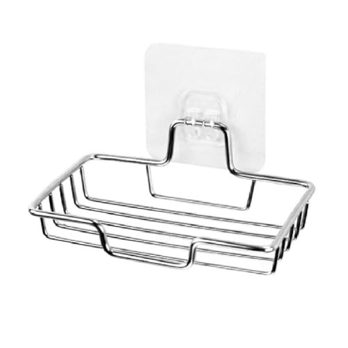 石鹸置き ステンレス 石けん皿 穴開け不要 ソープラック 石鹸入れ ソープディッシュ ステンレス 錆に強い 水切り ソープトレイ スポンジ置き