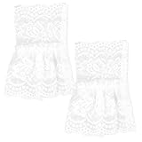 Beaupretty Lace Cuff Decoration 1 Pair Fingerless Wrist Cuffs Elastic Lace Trim Hand Covers for Women Nail Art Photography and Fashion Accessories